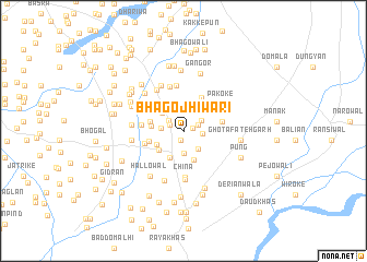 map of Bhāgo Jhiwari