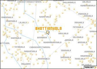 map of Bhattiānwāla