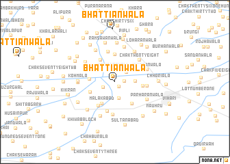 map of Bhattiānwāla