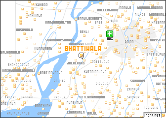 map of Bhattīwāla