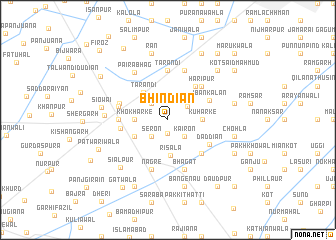 map of Bhindiān