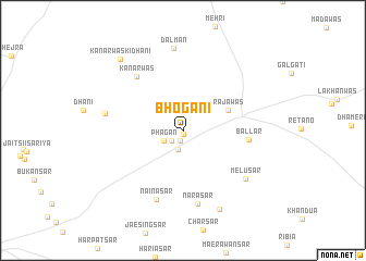 map of Bhogani