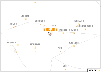 map of Bhojās