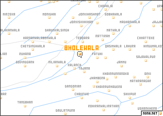 map of Bholewāla