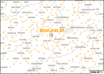 map of Bhurj Kalān