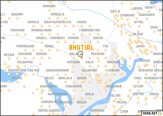 map of Bhutiāl