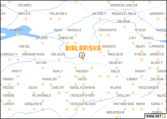 map of Biała Piska