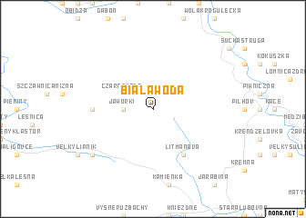 map of Białawoda