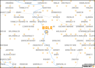 map of Biała