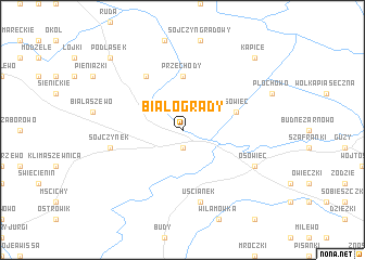 map of Białogrądy