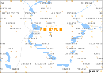 map of Białozewin