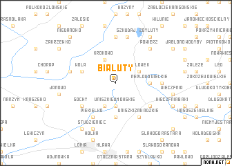 map of Białuty