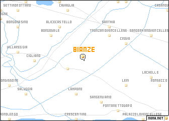 map of Bianzè