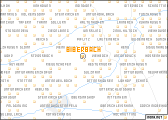 map of Biberbach