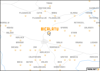 map of Bicălatu