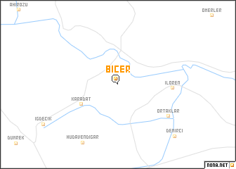 map of Biçer
