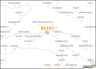 map of Biceşti