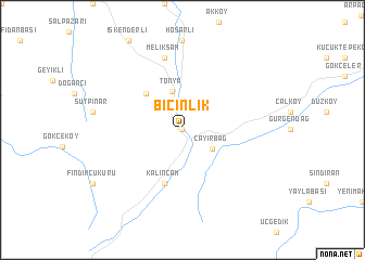 map of Biçinlik