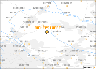 map of Bickerstaffe