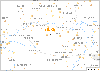 map of Bickë
