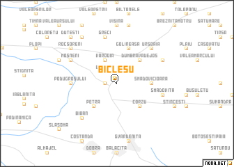 map of Bîcleşu