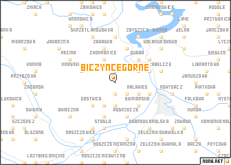 map of Biczynce Górne