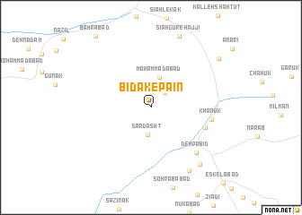 map of Bīdak-e Pā\