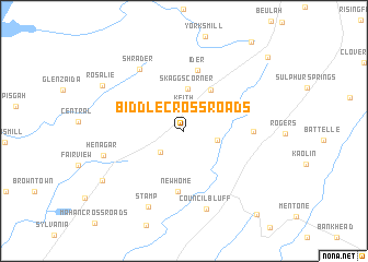 map of Biddle Crossroads