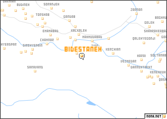 map of Bīdestāneh