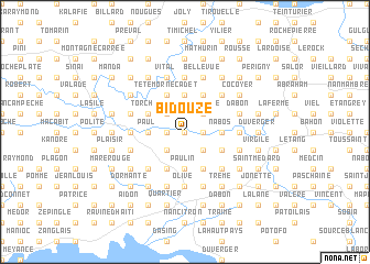 map of Bidouze