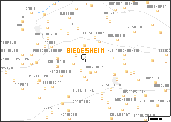 map of Biedesheim