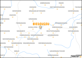 map of Biédougou