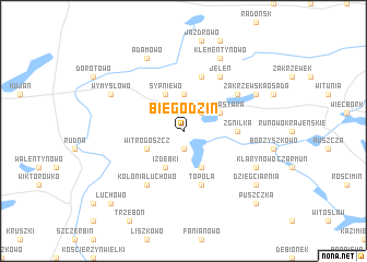 map of Biegodzin