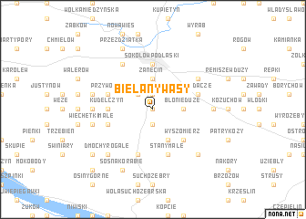 map of Bielany Wąsy