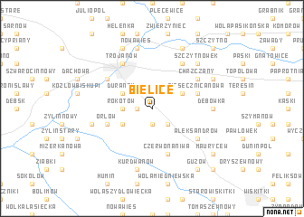 map of Bielice