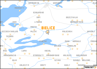 map of Bielice