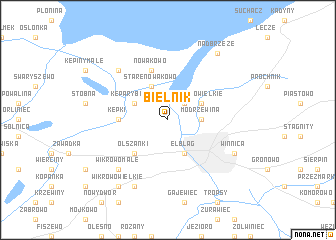 map of Bielnik