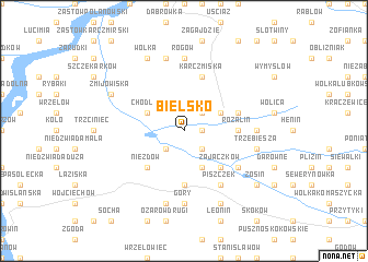 map of Bielsko