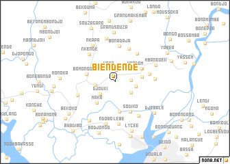 map of Biendendé