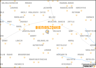 map of Bieniaszówka