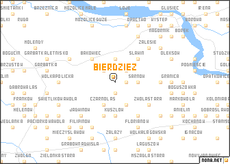 map of Bierdzież