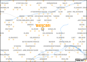 map of Bieščari