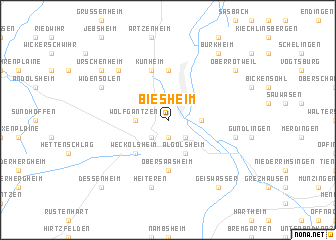 map of Biesheim