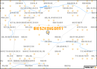 map of Bieszków Górny