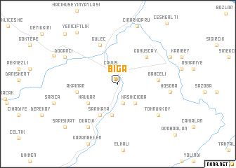 map of Biga