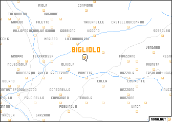 map of Bigliolo