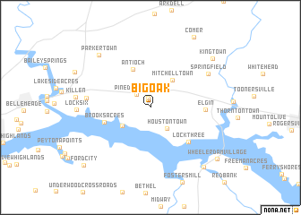 map of Big Oak