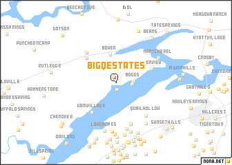 map of Big Q Estates