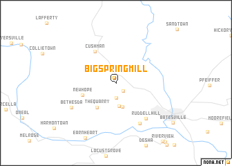map of Big Spring Mill
