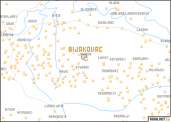 map of Bijakovac